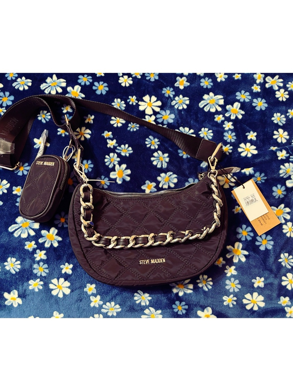NWT- Steve Madden BTAMELA Crossbody Bag, Black, One Size